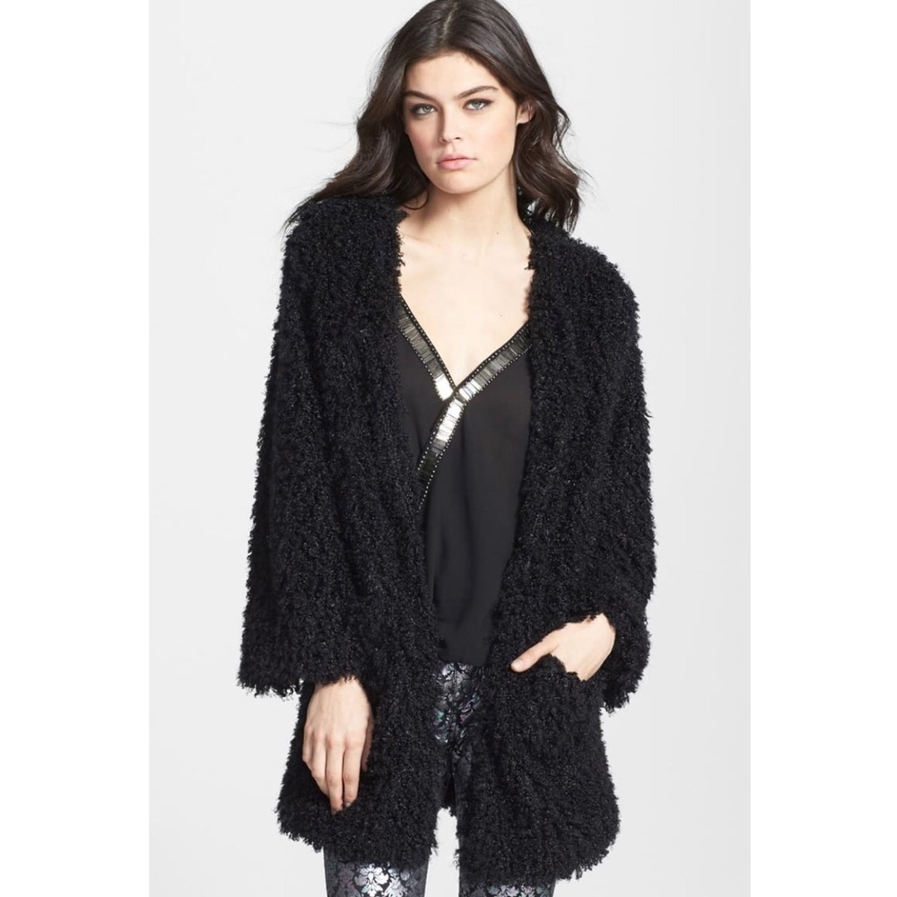 Lark size small faux fur cardigan/jacket